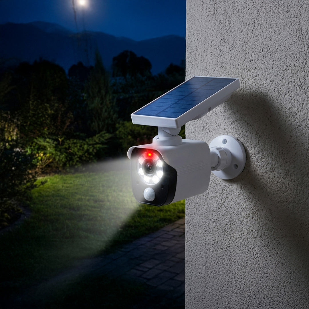 Napelemes kamera-átverés, villogó LED, mozgásérzékelő, LED-es világítás, ingyenes matrica, SOL1800S, 4 darab