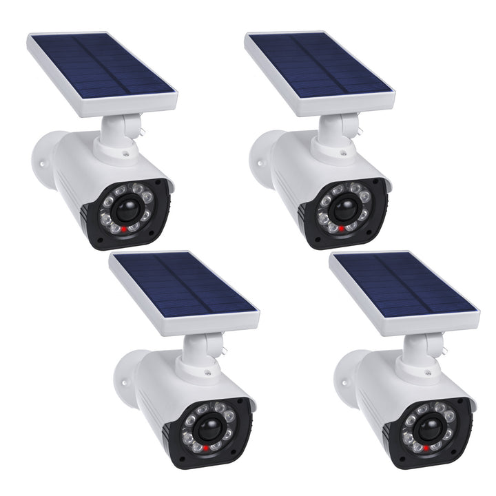 Napelemes kamera-átverés, villogó LED, mozgásérzékelő, LED-es világítás, ingyenes matrica, SOL1800S, 4 darab