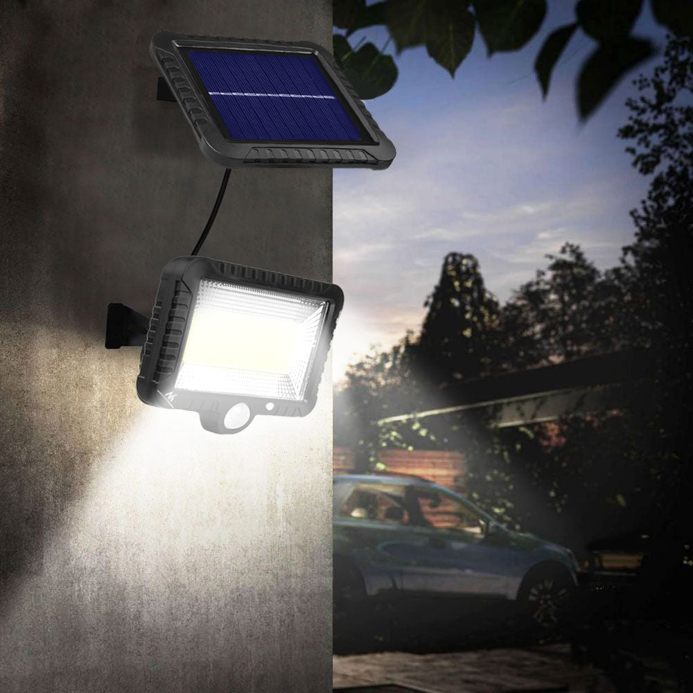 Napelemes LED-es reflektor Maclean mozgásérzékelővel, IP44, 5 W, 400 lm, 6000 K, 1300 mAh lítium akkumulátor, 5,5 V DC MCE438, 4 darab