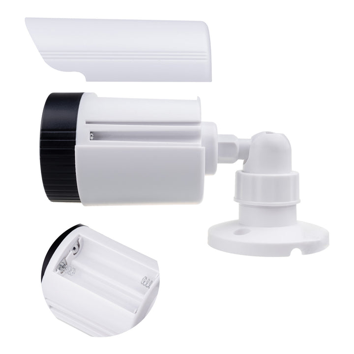 Két darab álkamera, IR LED-ek, fehér, 2xAA tápegység (mellékelve), ABS, IR1800 WT