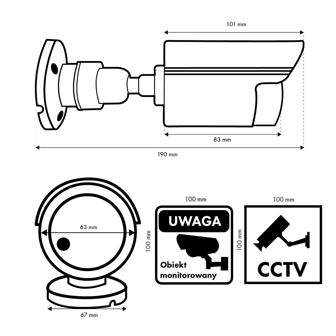 Két darab álkamera, IR LED-ek, fehér, 2xAA tápegység (mellékelve), ABS, IR1800 WT