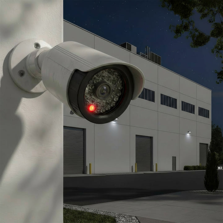 Két darab álkamera, IR LED-ek, fehér, 2xAA tápegység (mellékelve), ABS, IR1800 WT