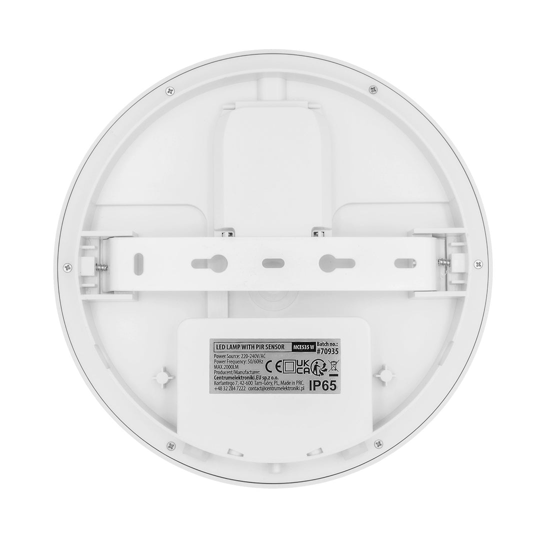 Maclean mozgásérzékelős LED-lámpa, PIR-érzékelő, fehér, 10 W/15 W/18 W, IP65, színváltási lehetőség: 3000/4000/6000 K, MCE535 W