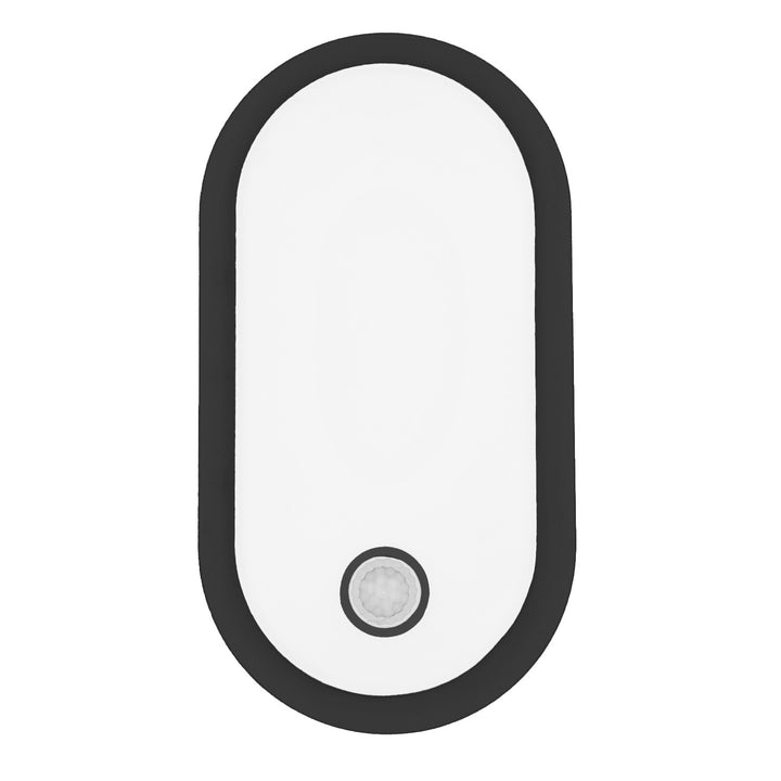 Maclean mozgásérzékelős LED-lámpa, PIR-érzékelő, fekete, 10 W/15 W/18 W, IP65, színváltási lehetőség: 3000/4000/6000 K, MCE534 B