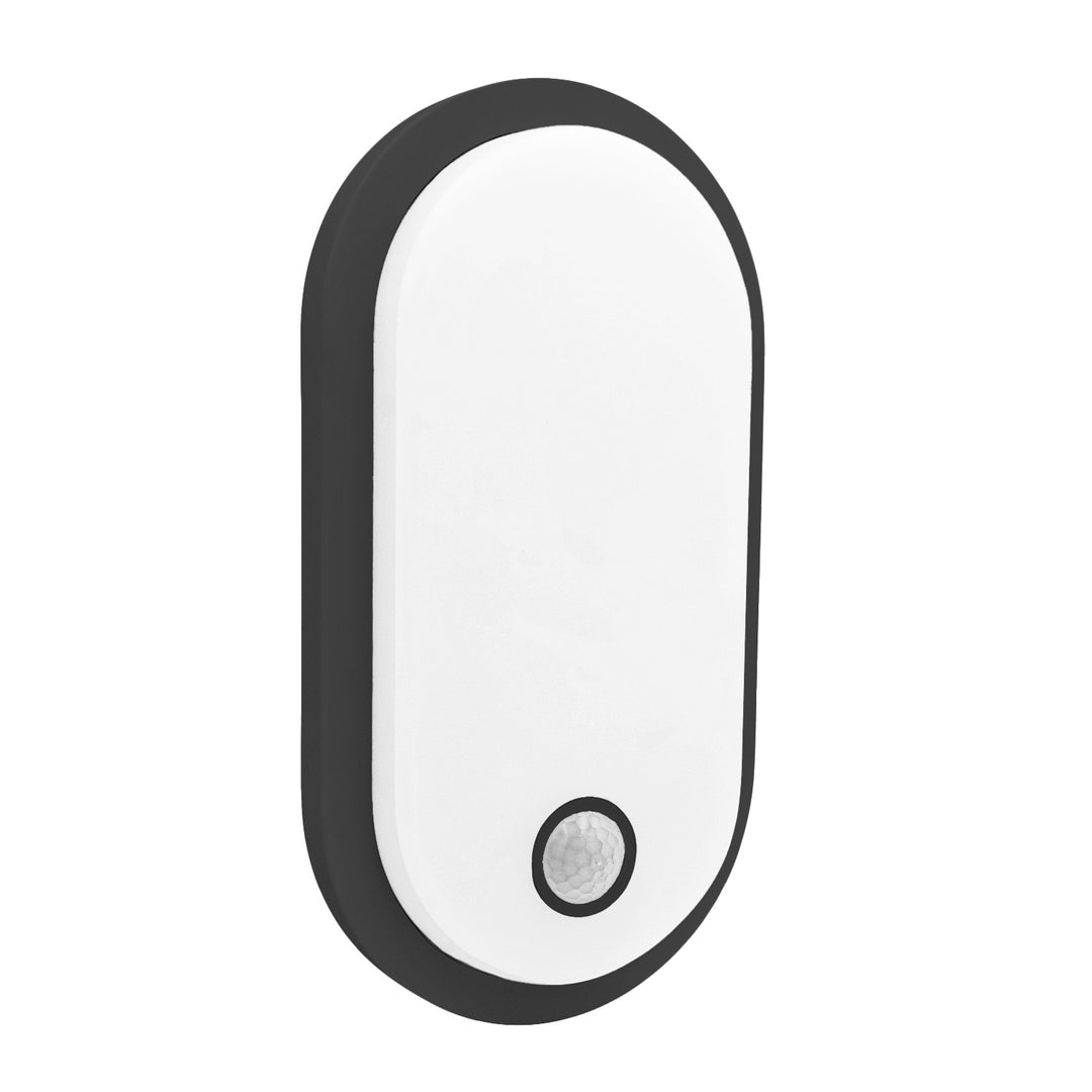Maclean mozgásérzékelős LED-lámpa, PIR-érzékelő, fekete, 10 W/15 W/18 W, IP65, színváltási lehetőség: 3000/4000/6000 K, MCE534 B