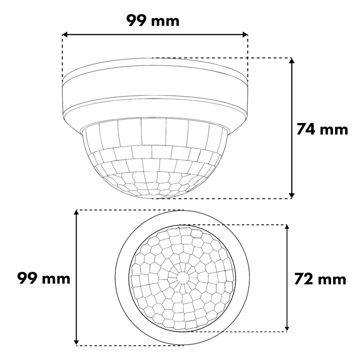Maclean PIR jelenlétérzékelő, falra szerelhető, hatótávolság 10x40 m, 1000 W/2000 W, 220–240 V AC, 50/60 Hz, MCE823