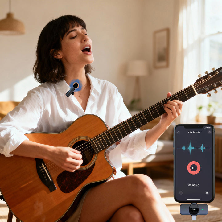 MICRO-MIC DUO – 2 db vezeték nélküli mikrofon (készlet), rögzíthető, iOS és Android (OTG), mini, rendkívül érzékeny. USB-C és LIGHTNING, Mediatech