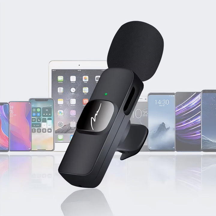 MICRO-MIC DUO – 2 db vezeték nélküli mikrofon (készlet), rögzíthető, iOS és Android (OTG), mini, rendkívül érzékeny. USB-C és LIGHTNING, Mediatech