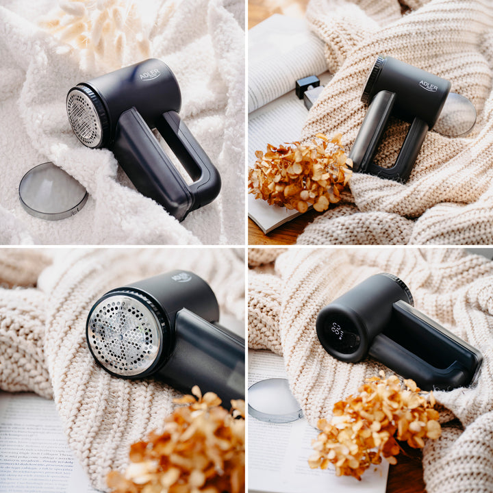 Adler szövetborotva, LCD kijelző, 3 működési sebesség, fekete, AD 9617 fekete