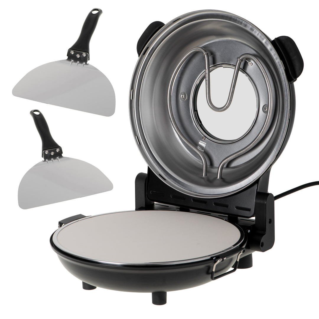 Adler pizza sütő, hőmérséklet-szabályozás 400 °C-ig, kerámia kő, két fűtőelem, AD 6314