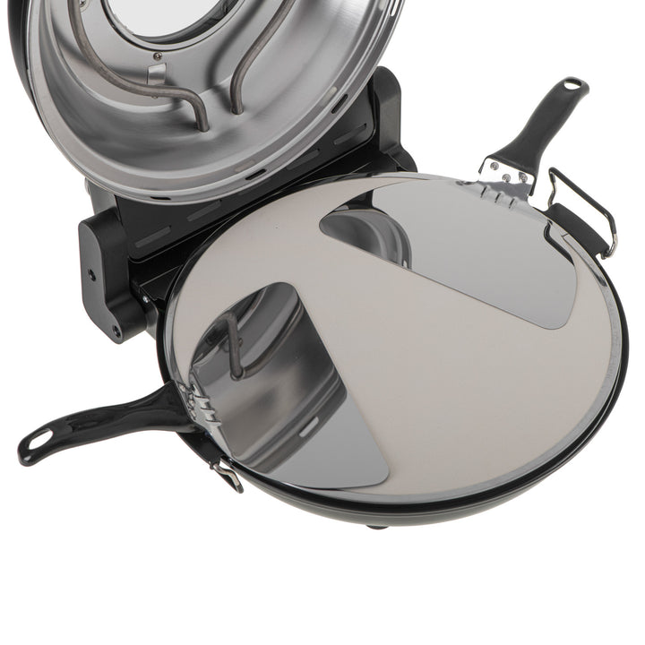 Adler pizza sütő, hőmérséklet-szabályozás 400 °C-ig, kerámia kő, két fűtőelem, AD 6314