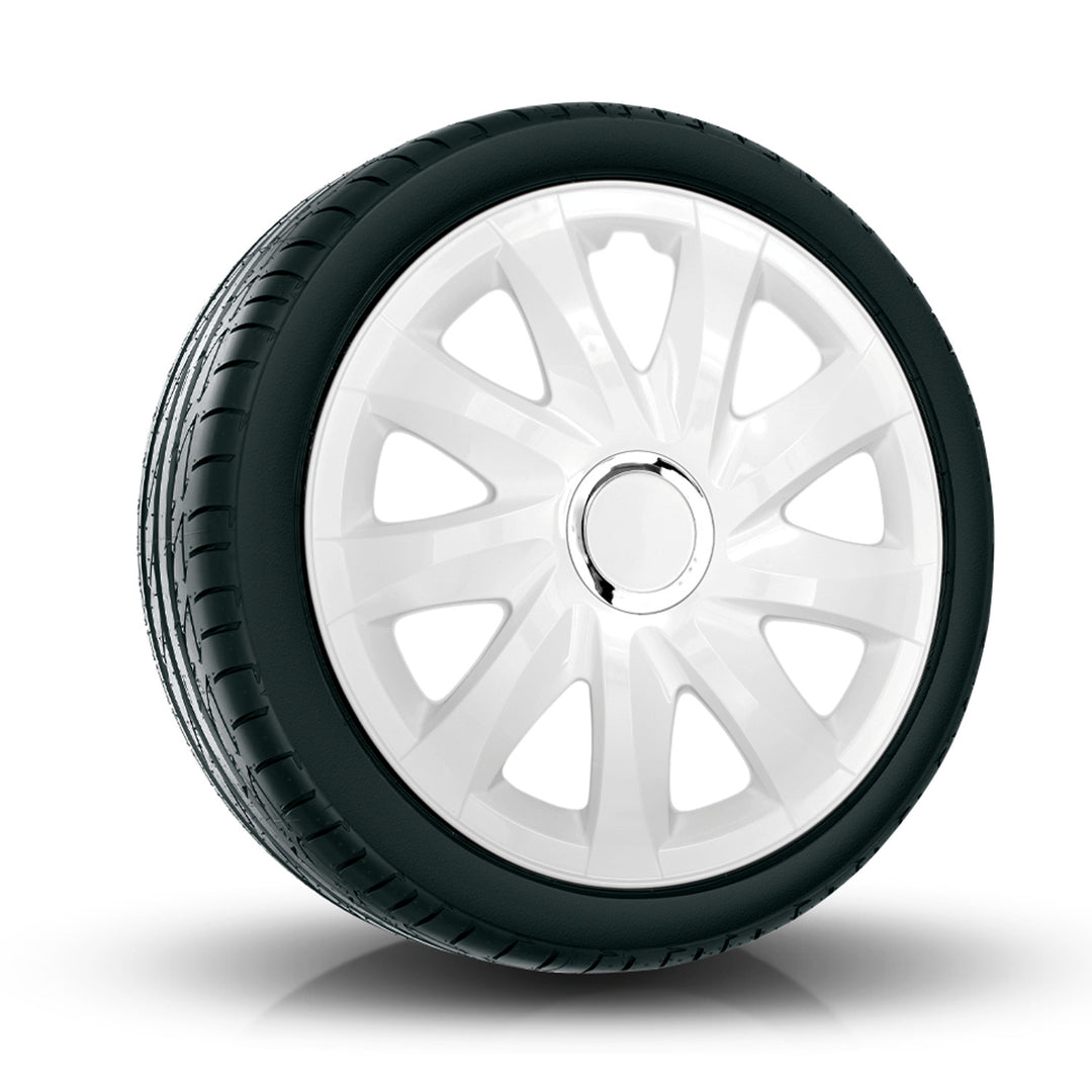 Univerzális 13'' NRM Drift keréktárcsák, fehér, 4 darabos készlet