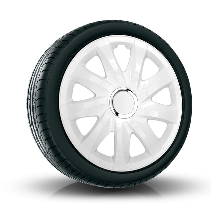 Univerzális 13'' NRM Drift keréktárcsák, fehér, 4 darabos készlet