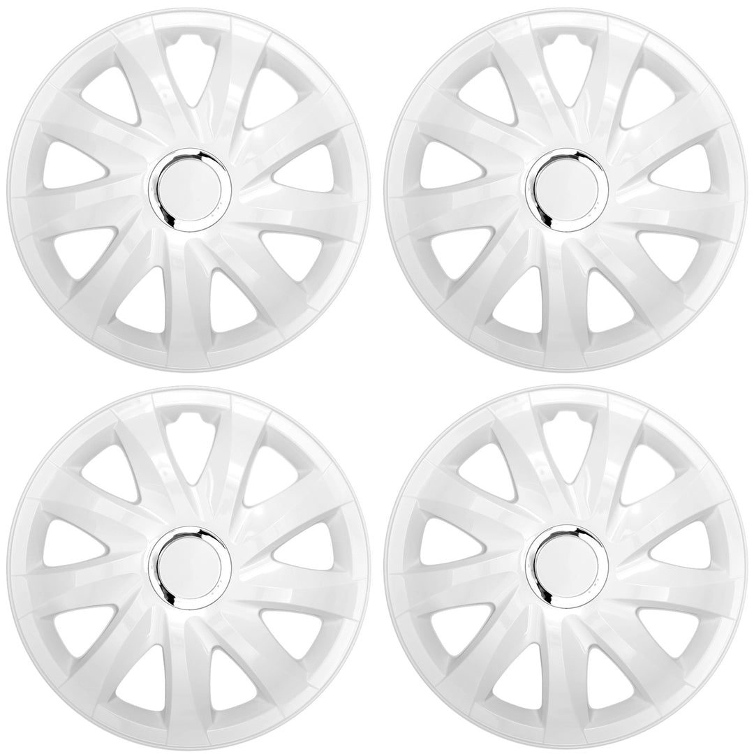 Univerzális 13'' NRM Drift keréktárcsák, fehér, 4 darabos készlet