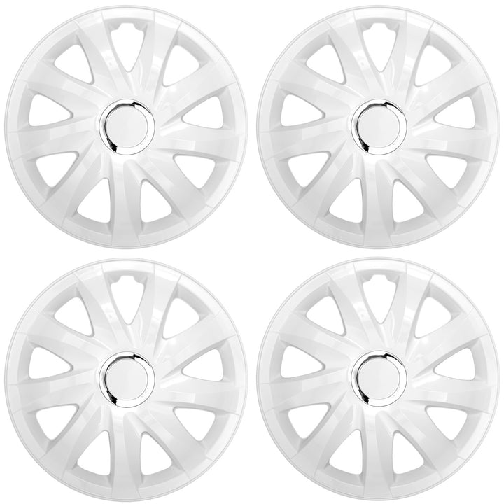 Univerzális 13'' NRM Drift keréktárcsák, fehér, 4 darabos készlet