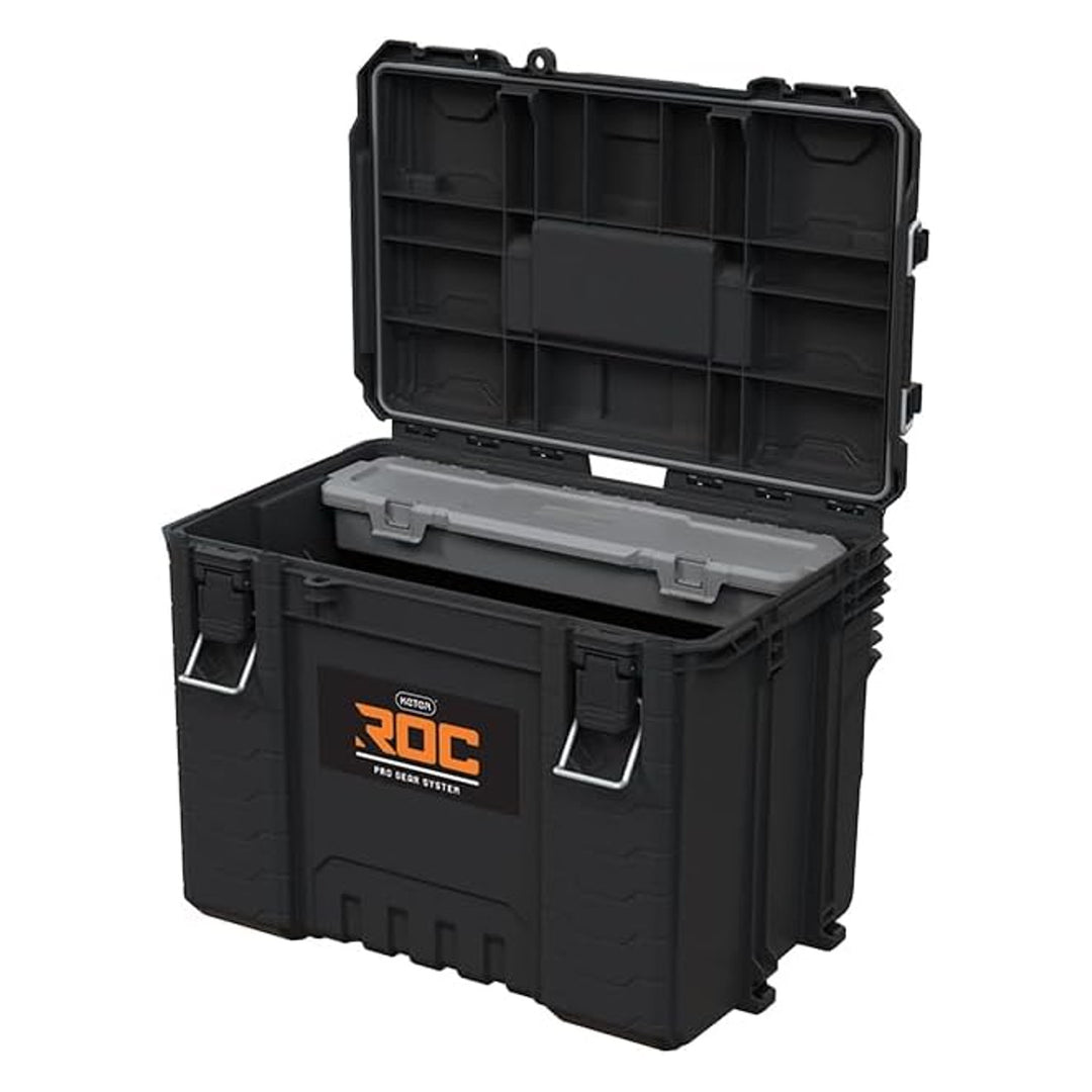 Keter ROC XL Pro Gear 2.0 szerszámosláda, teherbírás 72 kg, Pro Mount fogantyúk, falra akasztható, 256980