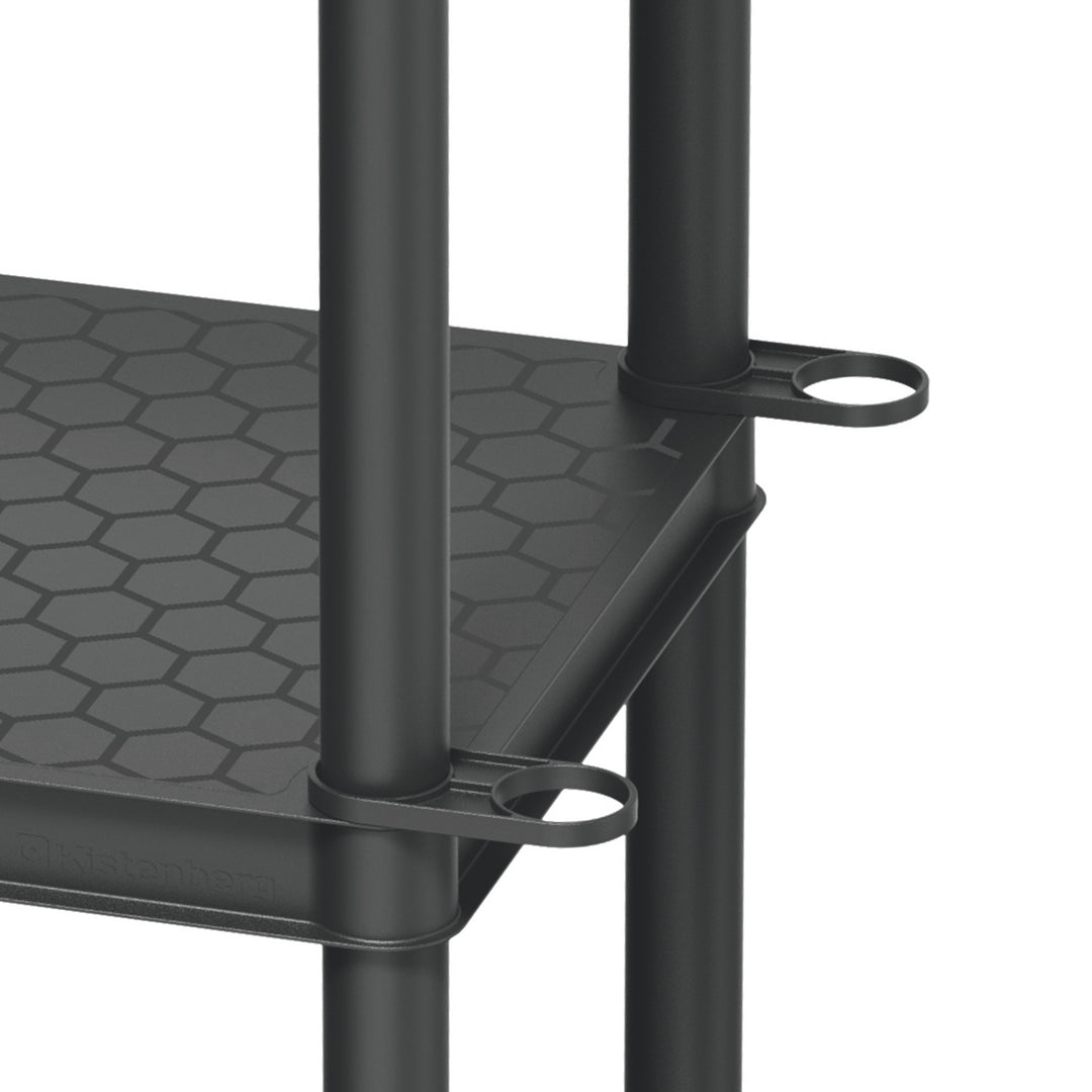 Stackaro Solid 60 Kistenberg polcrendszer, max. teljes terhelhetőség 185 kg, 4 polc, falra szerelhető, KSS60L4HD-S411