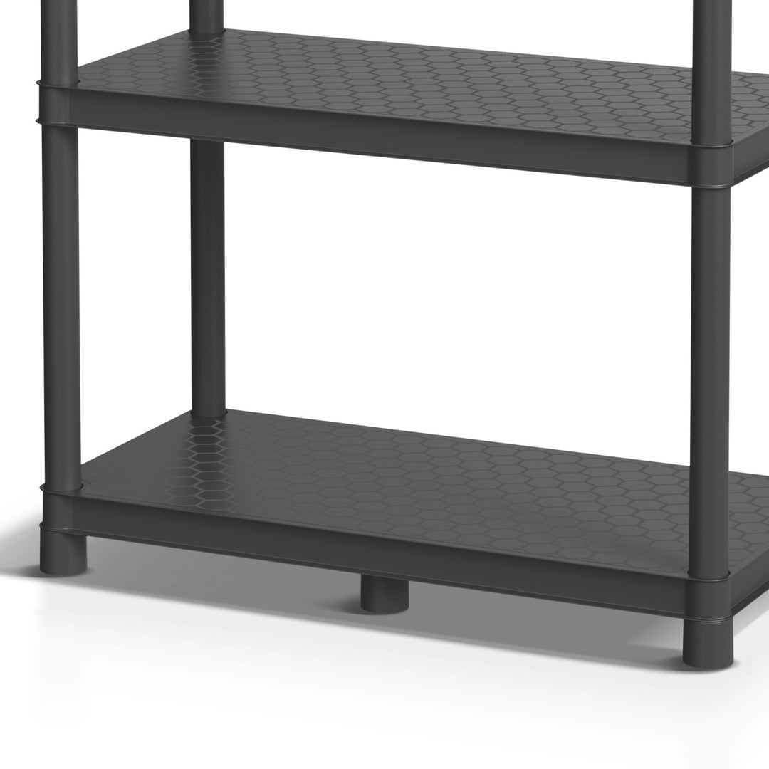 Stackaro Solid 60 Kistenberg polcrendszer, max. teljes terhelhetőség 185 kg, 4 polc, falra szerelhető, KSS60L4HD-S411