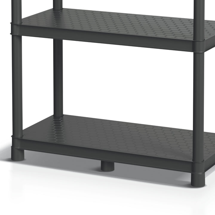 Stackaro Solid 60 Kistenberg polcrendszer, max. teljes terhelhetőség 185 kg, 4 polc, falra szerelhető, KSS60L4HD-S411