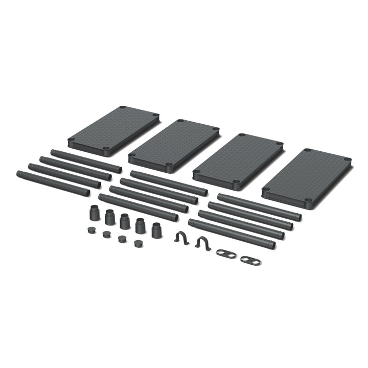 Stackaro Solid 60 Kistenberg polcrendszer, max. teljes terhelhetőség 185 kg, 4 polc, falra szerelhető, KSS60L4HD-S411