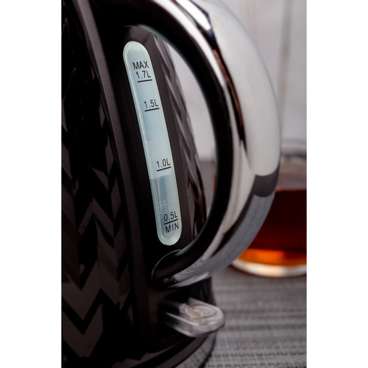 Eldom elektromos vízforraló, fekete, 2000 W teljesítmény, 1,7 l űrtartalom, vízszintjelző, hálós szűrő, C265C