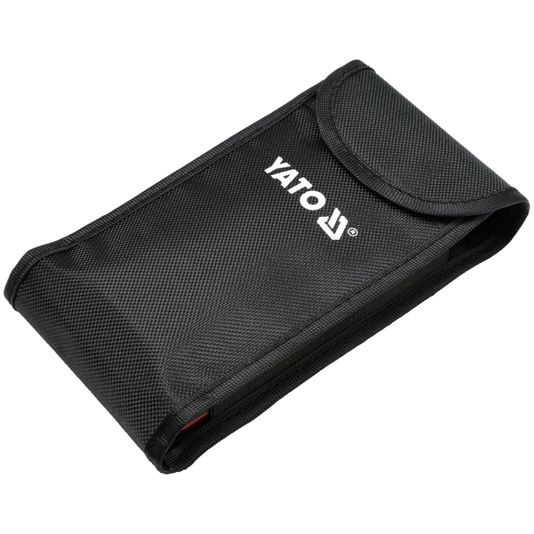 Professzionális Yato kábel- és profilérzékelő, nagy kijelző LED háttérvilágítással, fedéllel, hangjelzéssel és három jelző LED-del, érzékelési erősség beállítással, YT-73131