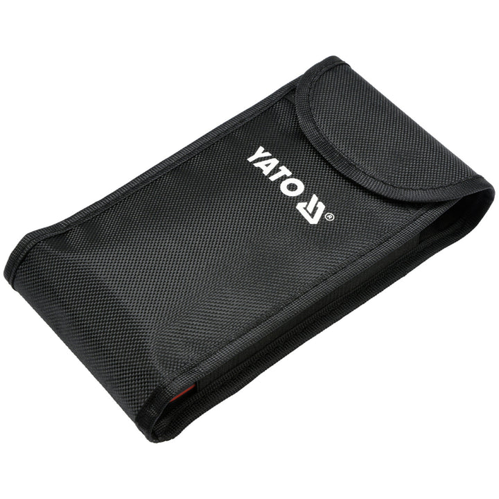 Professzionális Yato kábel- és profilérzékelő, nagy kijelző LED háttérvilágítással, fedéllel, hangjelzéssel és három jelző LED-del, érzékelési erősség beállítással, YT-73131