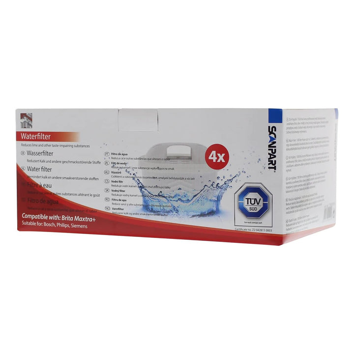 Scanpart vízszűrő, kompatibilis a Brita Maxtra Plus, Dafi Unimax termékekkel, 4 darab