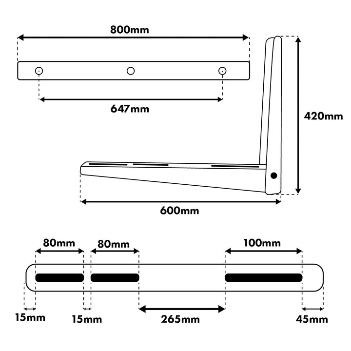 Tartó / akasztó a Maclean légkondicionálóhoz / hőszivattyúhoz, méretek: 800x420x600 mm, galvanizált acél, 260 kg-ig, MC-147