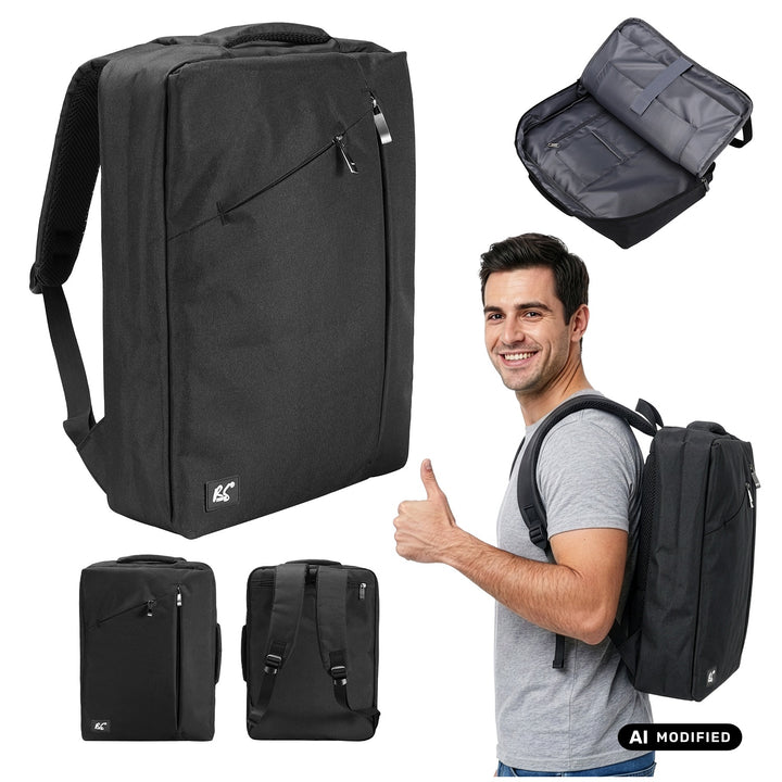 NanoRS laptop-hátizsák, 15,6", fekete, 43x30x10, vízálló RS203 B