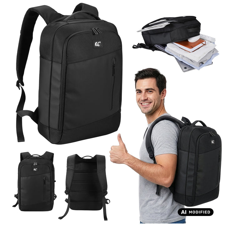 NanoRS laptop-hátizsák, 15,6", fekete, 42x28,5x14, vízálló RS204 B