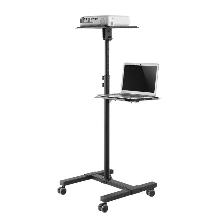 Maclean állítható, acélból készült, hordozható projektor-/laptop-asztal, max. 10 kg, MC-207