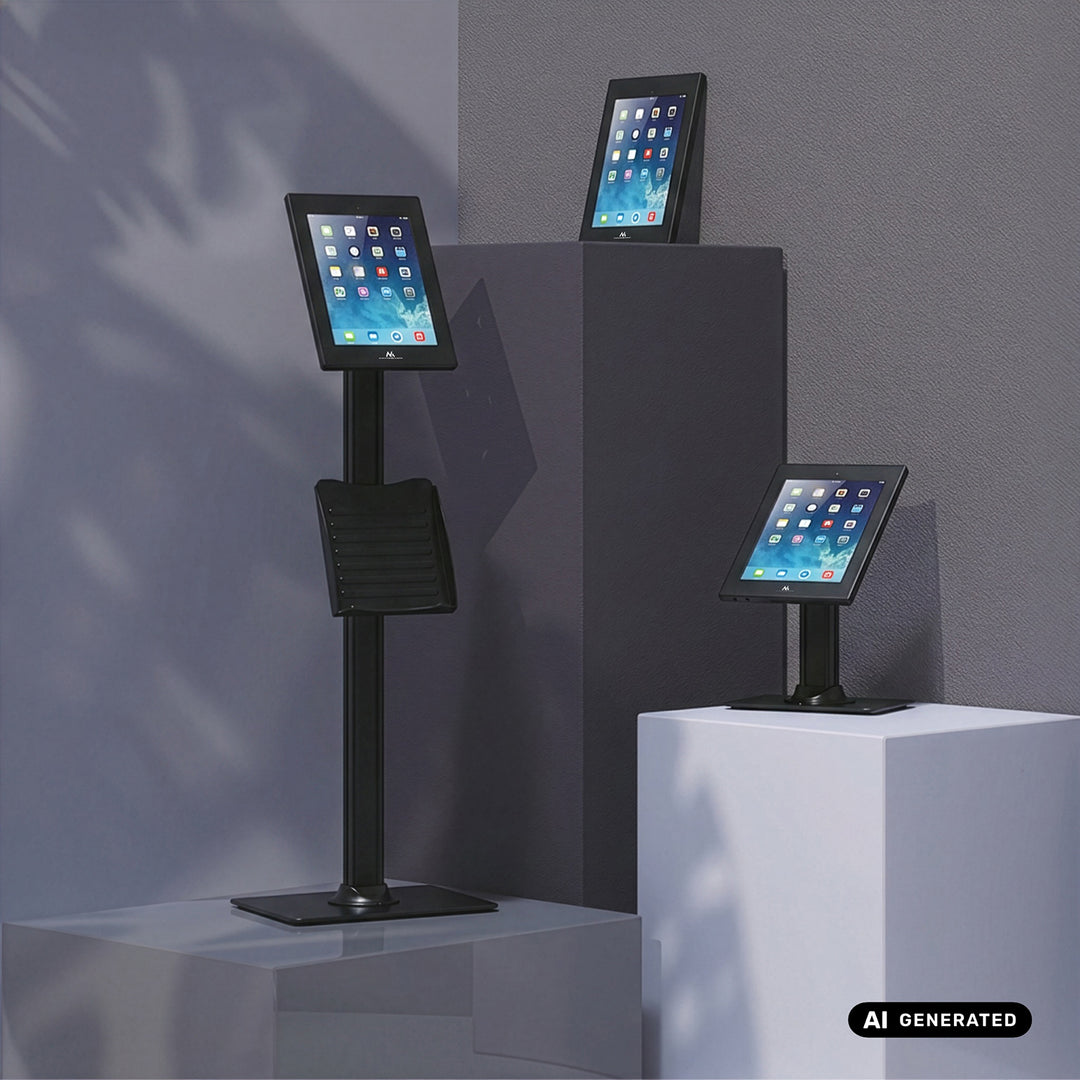 Maclean tablet-tartó, rögzítővel, 12,4–13 hüvelyk, iPad Air/Pro, Samsung Tab S10+/S9+/S8+/S7+, 257×350×22 mm, MC-950 B