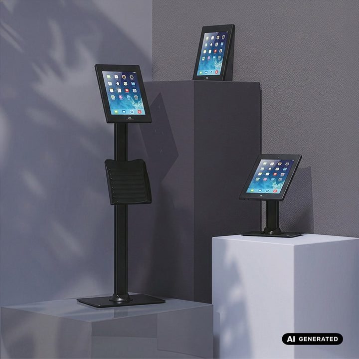Maclean tablet-tartó, rögzítővel, 12,4–13 hüvelyk, iPad Air/Pro, Samsung Tab S10+/S9+/S8+/S7+, 257×350×22 mm, MC-950 B