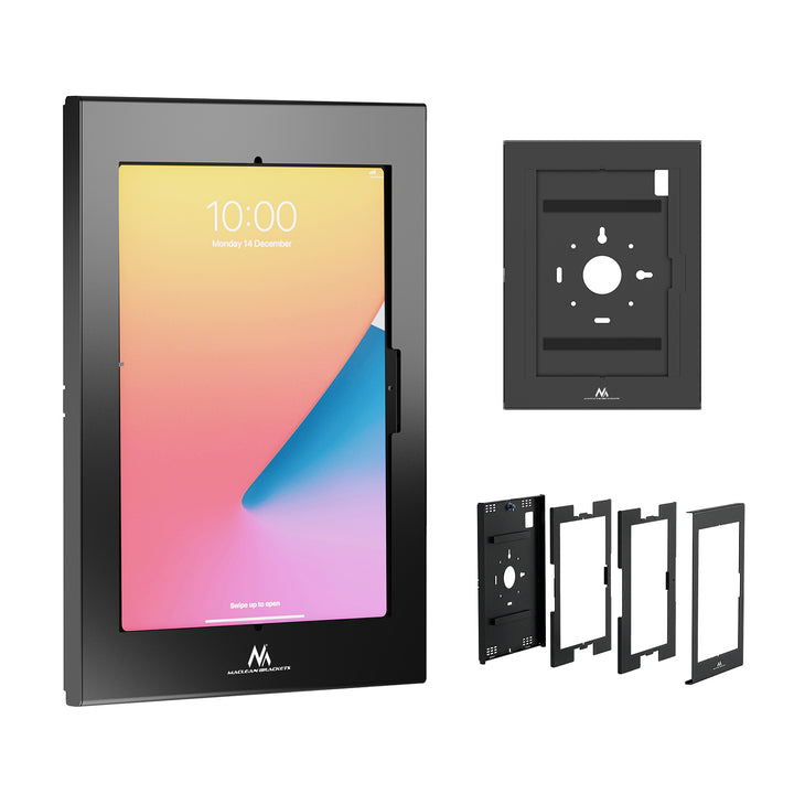 Maclean tablet-tartó, rögzítővel, 12,4–13 hüvelyk, iPad Air/Pro, Samsung Tab S10+/S9+/S8+/S7+, 257×350×22 mm, MC-950 B