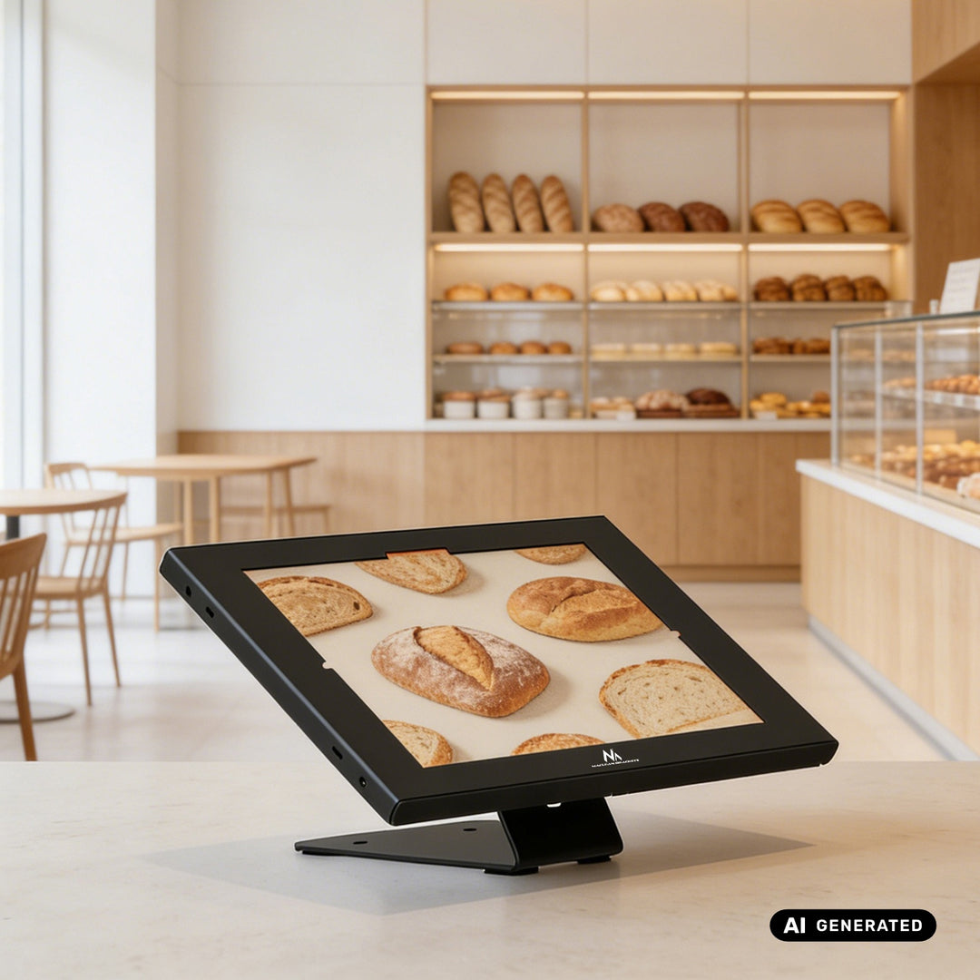 Maclean táblagép-tartó, rögzítővel, 12,4–13 hüvelyk, iPad Air/Pro, Samsung Tab S10+/S9+/S8+/S7+, 257×350×22 mm, MC-956 B