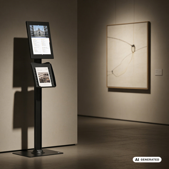 Maclean tablet-tartó, rögzítővel. 12,4–13 hüvelyk, iPad Air/Pro, Samsung Tab S10+/S9+/S8+/S7+, 257×350×22 mm, MC-924 B