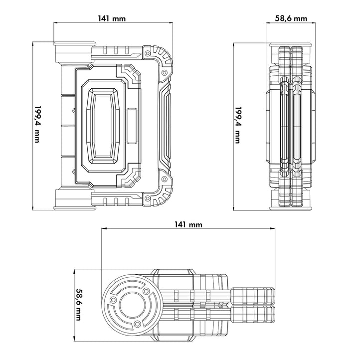 Maclean COB LED munkalámpa, 300 lm, 3 világítási mód, színhőmérséklet 6500K, MCE439 2 darab + 8x Varta Industrial AA elem