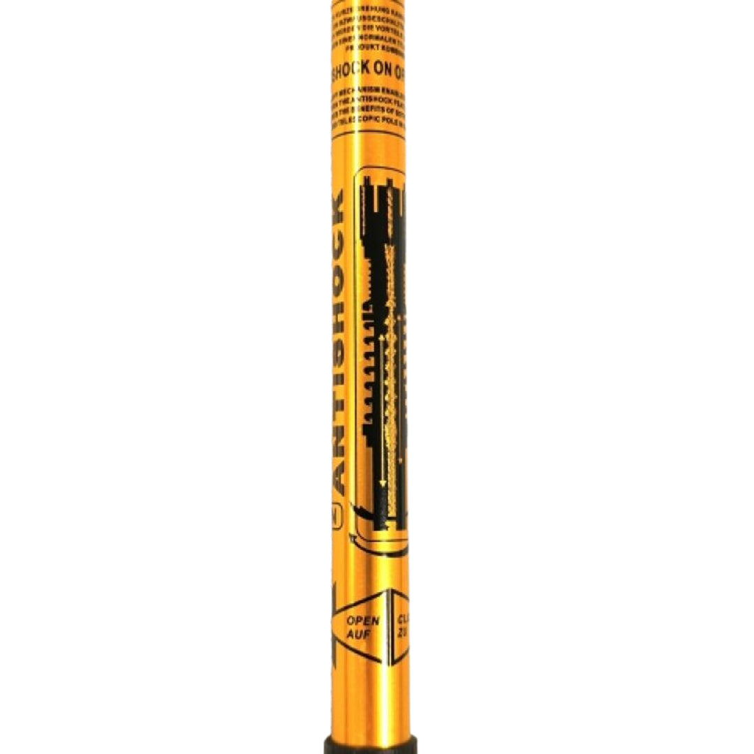 Nordic Walking alumínium botok, 65–135 cm, teleszkópos, arany