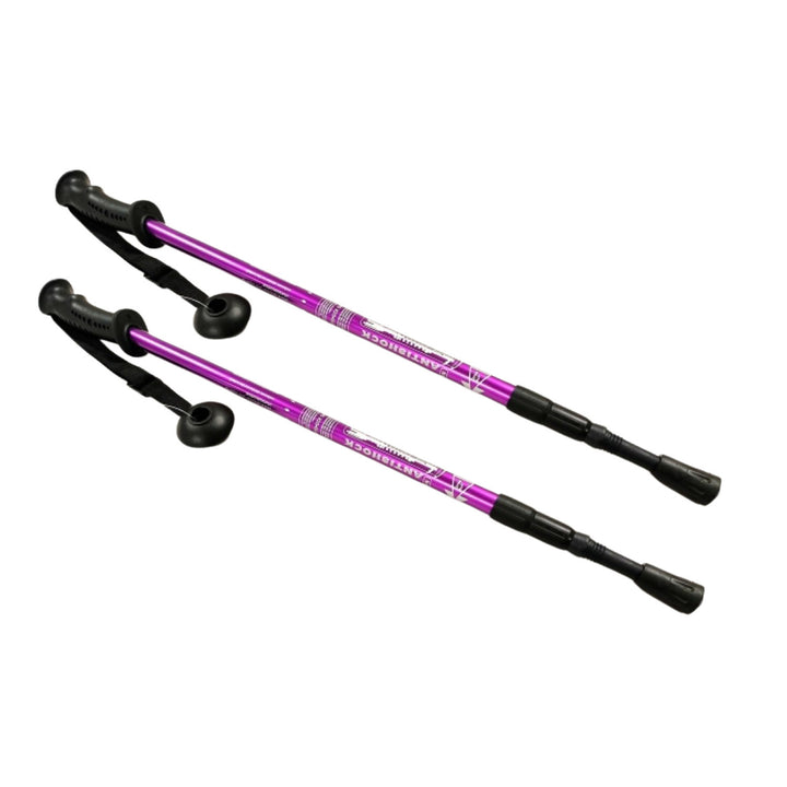 Nordic Walking alumínium botok, 65–135 cm, teleszkópos, lila