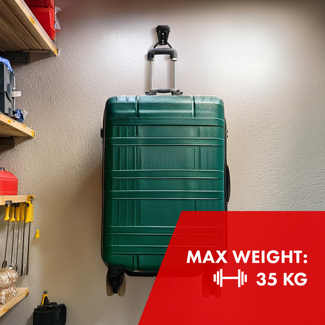 Maclean fali konzol/akasztó gumiabroncsokhoz, kerti szerszámokhoz, létrákhoz, tömlőkhöz, kerékpárokhoz, acél, max. terhelhetőség 35 kg, MC-440, 4 darab