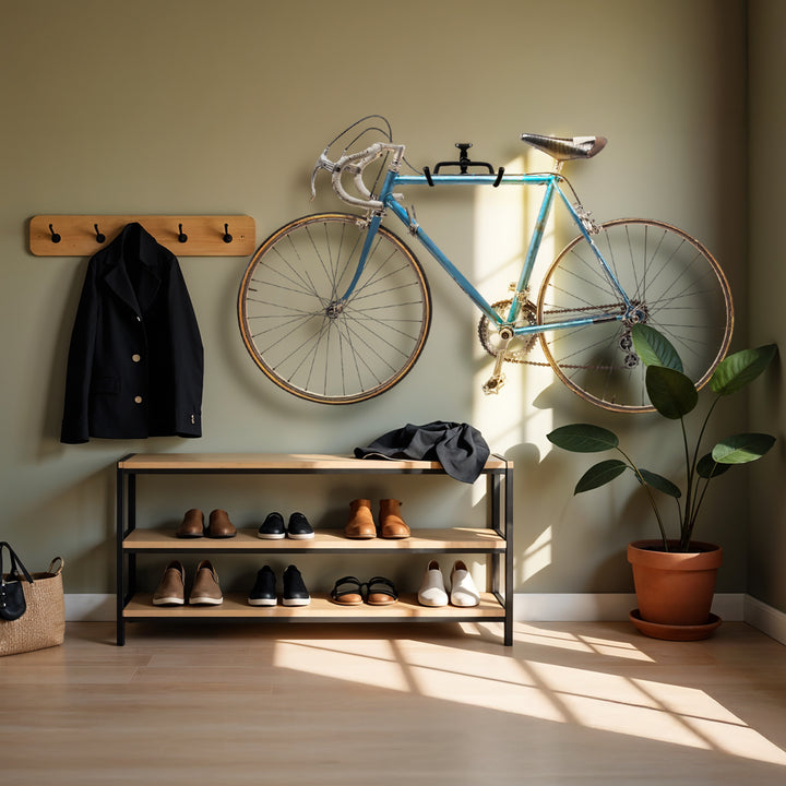 Maclean kerékpártartó/fali akasztó, vízszintes, acél, max. terhelhetőség 30 kg, MC-431, 3 darab