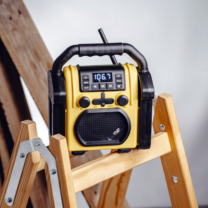 Adler építési rádió, Bluetooth 5.1, IPX 54, 10 W teljesítmény, AD 1911