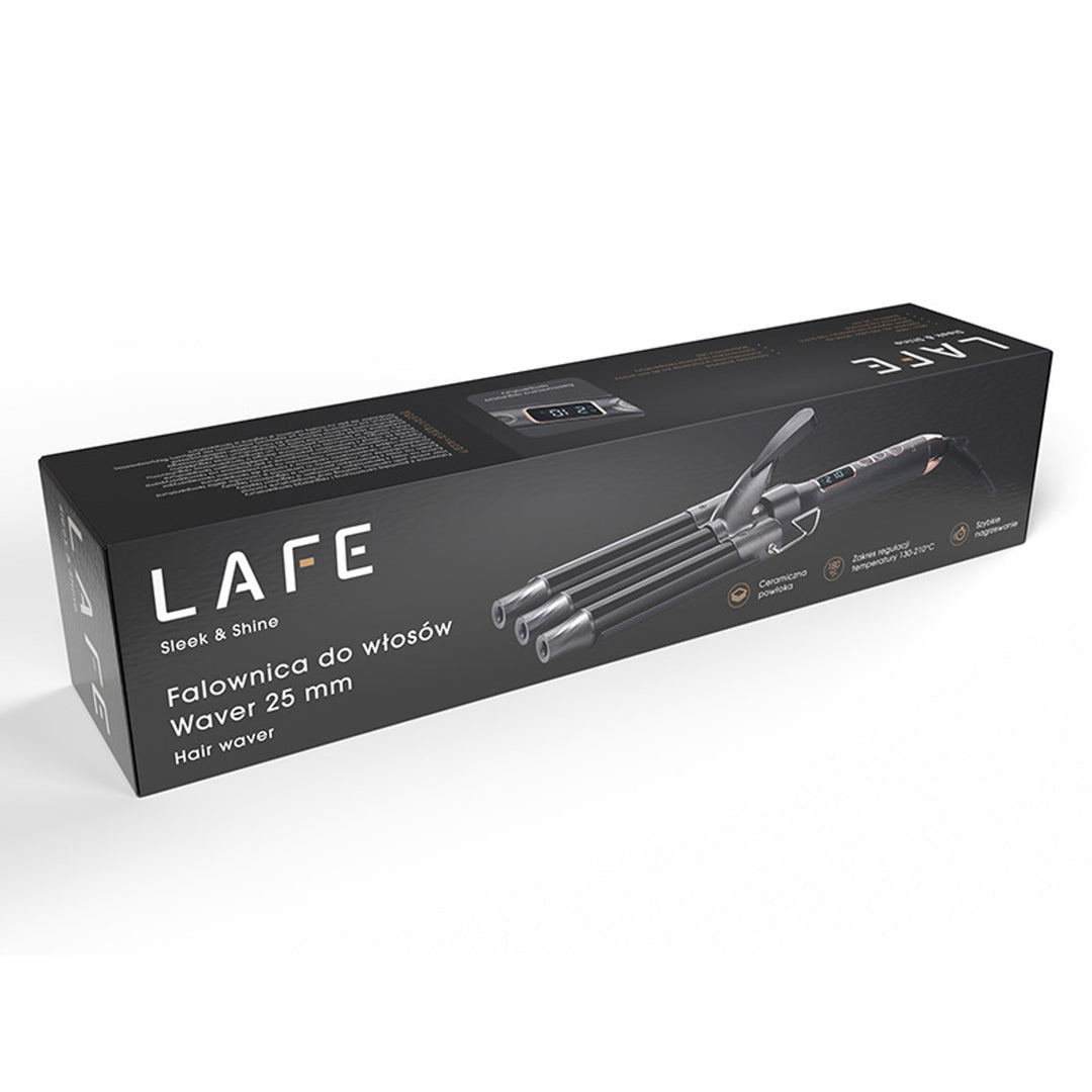 LAFE hajcsavaró, fűtőelem átmérője 25 mm, teljesítmény 105 W, Sleek & Shine Waver