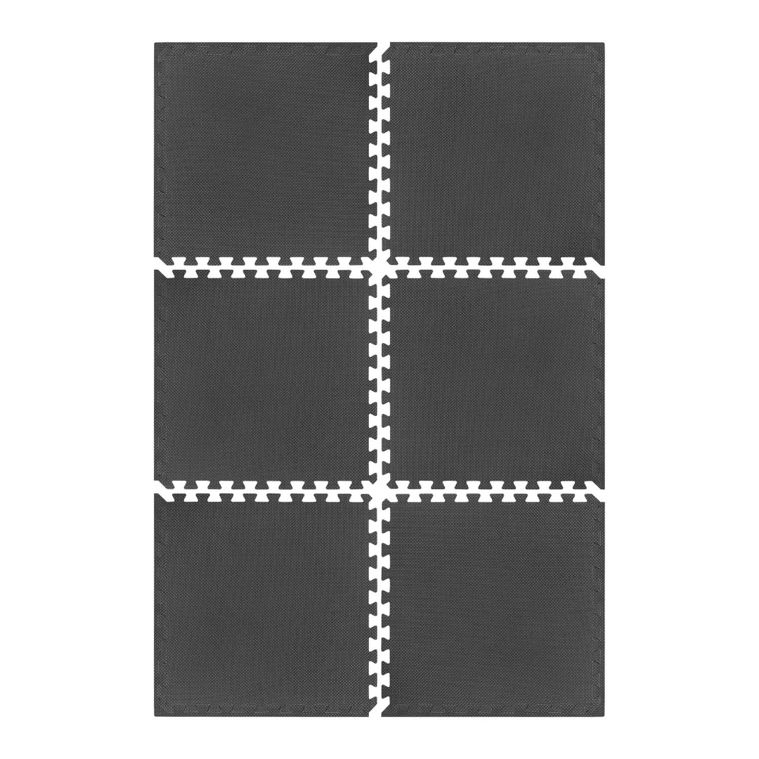 Edzőtermi szőnyeg felszerelésekhez és edzéshez, 180 x 120 cm, EVA anyag, 6 részes puzzle, REBEL ACTIVE