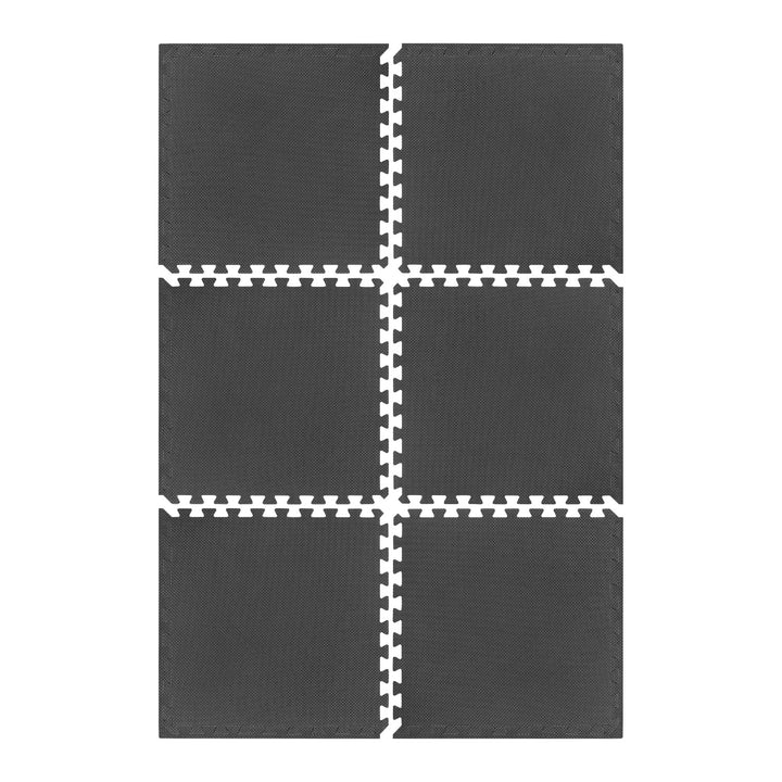 Edzőtermi szőnyeg felszerelésekhez és edzéshez, 180 x 120 cm, EVA anyag, 6 részes puzzle, REBEL ACTIVE