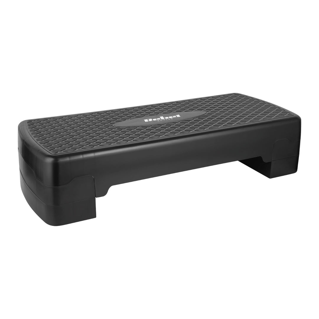 Rebel Active aerobik és fitnesz lépcső, 3 lépcső, 68 cm, fekete, RBA-3227-BK