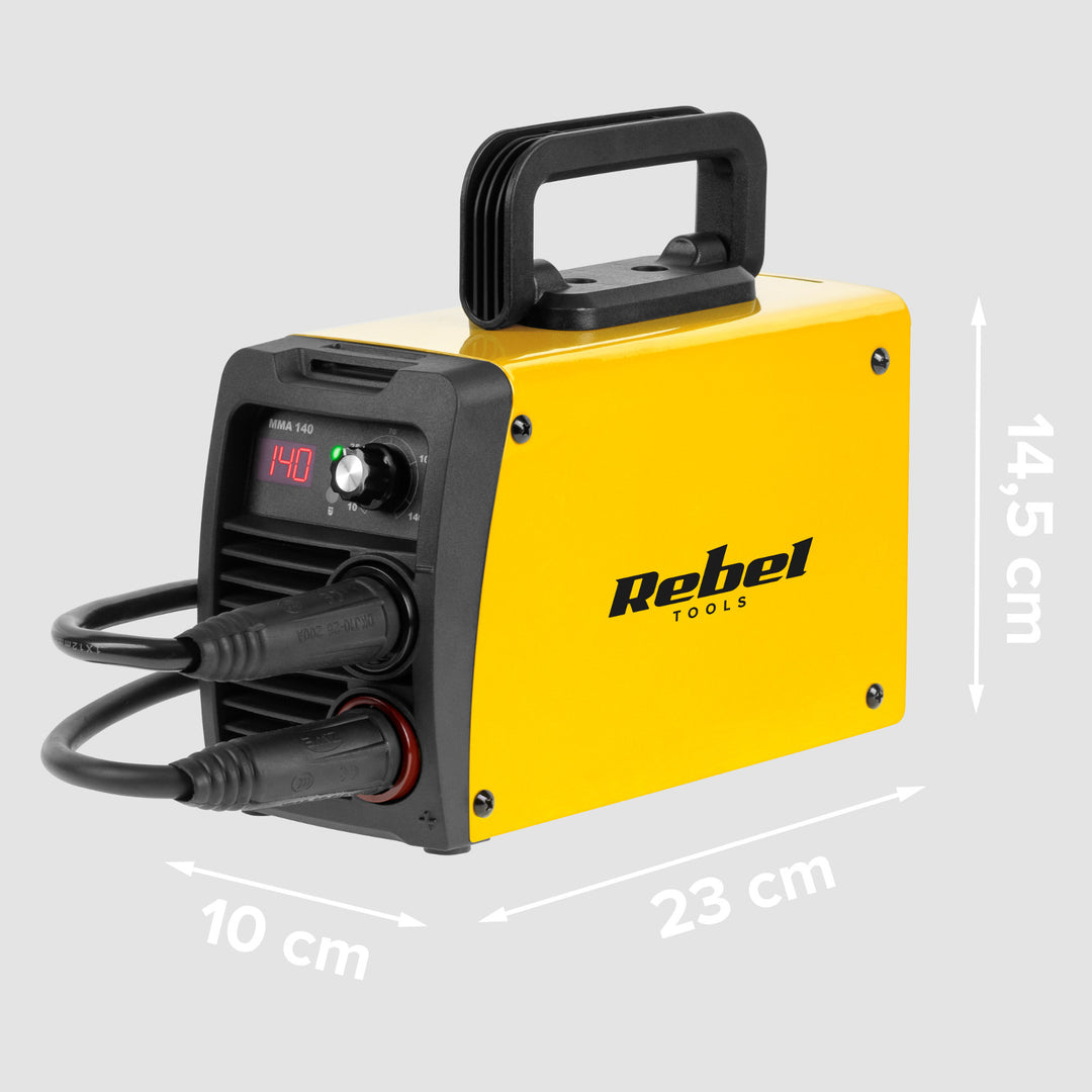 Rebel hegesztőgép, MMA, LED kijelző, IP21S, 10–140 A, RB-1040