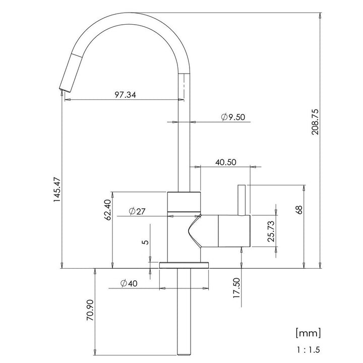Dafi Flow Comfort Perfect szűrőrendszer, szűrt vízhez való csap a csomagban, szűrőteljesítmény: 4,3 l/perc, króm színű, F.FR.FIL.POD.Z.REG.BAT.1.DR