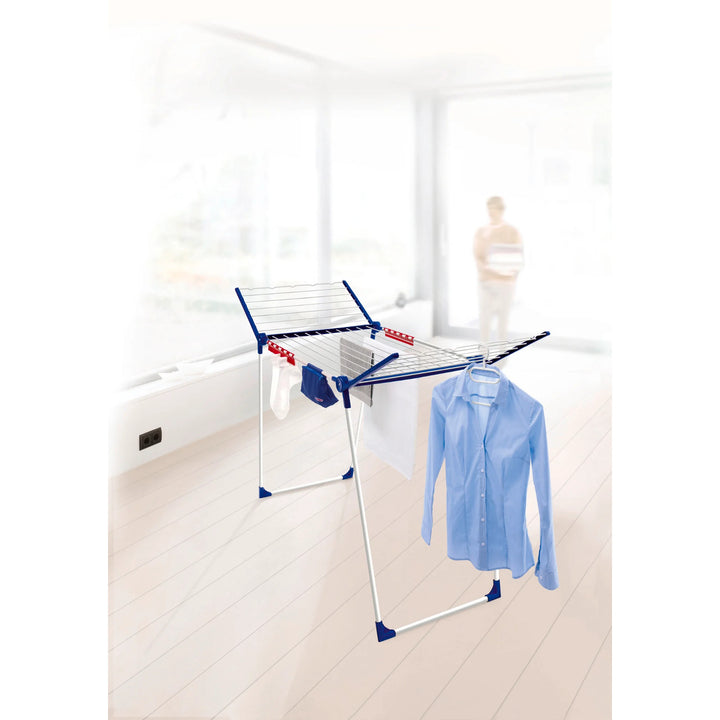Leifheit Pegasus 200 Solid Comfort szárítóállvány, 20 m zsinórhossz, csúszásgátló talpak, időjárásálló, 2 ruhacsipesz, 81516
